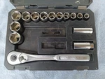 Craftsman Usa 16 Piece 1/2" Drive Point Sae Socket Set With Case 34790. Fixed Price $75.00.