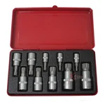 10PC Xzn 12 Point Triple Square Spline Socket Set Tamper Proof Bit Mm. Fixed Price $22.35.