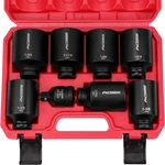 Sae Deep Impact Socket Set 8-PIECE 1/2-INCH Drive Wheel Axle Nut Wrench Large. Fixed Price $50.02.