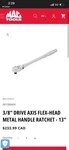 2 Mac Tools Axis 80 3/8 Flex Head Ratchet And Fixed Straight Rather Than. Fixed Price $292.46.