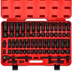 Neiko 02448A 1/2" Drive Master Impact Socket Set, 65 Piece, Sae And Metric. Fixed Price $210.08.