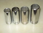 New 4-PC 3/8"-DR Sae 12-PT Deep Socket Set (5/8" Thru 13/16"), Usa, By Blackhawk. Fixed Price $24.67.