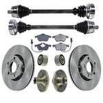 Front Rotors & Axles For Audi A4 Wheel Drive 1.8 Manual Transmission 97-00. Fixed Price $502.00.