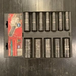 Sears Craftsman Usa 15886 1/2" Drive Deep Impact Socket Set Of 12 3/8" 1-1/16". Fixed Price $120.00.