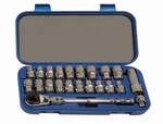 22PC 3/8-3/4", 19MM, 3/8"DRIVE 6 Point Bolt Thru Shallow Socket Set Williams. Fixed Price $136.33.