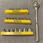 Stanley 3/8 Drive Ratchet 86-203-CR-V & Sockets With Case. Vintage. Fixed Price $38.99.