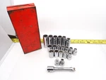 Vintage Powr-craft 1/2" Drive 21PC Socket Set Made Usa (see Description). Fixed Price $99.99.