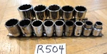 Mac Tools 14 Piece 1/2 Drive Sae. Short Chrome 12 Point Socket Set 7/16 1-1/4. Fixed Price $195.00.