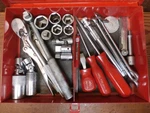 Vintage Mac Tools Travel 24 Pc. Kit 3/8" Sae XR8 Ratchet. Fixed Price $119.00.