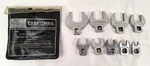Sears Craftsman Usa 9PC Standard Crow-foot Wrench Set Drive 94362 3/8"-1". Fixed Price $38.24.