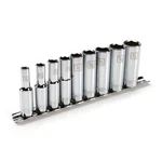Steelman Pro 9-PIECE 3/8-INCH Drive Deep 6-POINT Chrome Sae Socket Set 78214. Fixed Price $19.99.