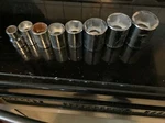 Lot Of 8- Armstrong 1/2" Drive 6 Point Sockets Various Sizes -1/2 1/4. Fixed Price $39.99.