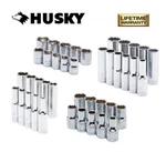 New Husky Socket 1/4", 3/8" Or 1/2" Drive 6/12 Pt Shallow Deep Sae Mm Any Size. Fixed Price $6.95.