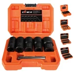Xewea Twist Socket Set With Center Punch Bar, 6PCS 1/2" Drive Metric Lug Nut .... Fixed Price $35.74.