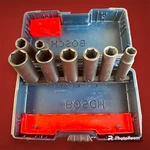 Bosch 27285 3/8 In. Shank 8-PIECE Assorted Set With Brute Tough Case. Fixed Price $29.99.