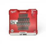 Milwaukee 49-66-7016 Shockwave Metric & Sae 29 Piece 1/2 Dr Impact Socket Set. Fixed Price $169.00.