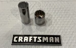 Craftsman Socket 1/2" Drives, Shallow Deep 12 Pt Choose Size New. Fixed Price $15.95.
