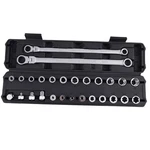 27X Extra Long Flex Head Ratcheting Wrench Set 8-22MM 25 Sockets Steel Tools. Fixed Price $51.00.
