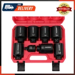 Sae Deep Impact Socket Set 8-PIECE 1/2-INCH Drive Wheel Axle Nut Wrench Large. Fixed Price $51.99.