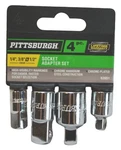 Pittsburgh 62851 4-PC Socket Adapter Set Chrome Vanadium High Visibility. Fixed Price $11.10.