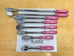 Snap-on Tools Usa Nos 8PC Pink Pearl Hard Handle 3/8" Fixed Flex Ratchet Lot Set. Fixed Price $2999.95.