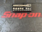 Snap On Piece 3/8" Drive 6PT Metric Low Profile Ratchet Socket Set 210RAFSM. Fixed Price $175.00.