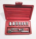 Vintage Thorsen 10 Piece 3/8" Drive Socket Standard W/ Plastic Case Usa. Fixed Price $17.95.