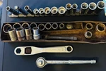 Craftsman 3/8" Drive Socket Ratchet 243796 Thumbwheel + X-43663 Adj Box Wrench. Fixed Price $26.99.
