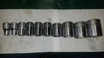 Snap On 10 Pc 1/2" Drive 6 Point Sae Chrome Shallow Socket 3/8" - 1/4. Fixed Price $139.95.