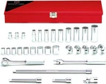 346 - 3/8INCH Drive 32 Piece Metal Boxed Set 12 & Point Std., Deep Sockets. Fixed Price $923.77.