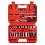 Eaceliy 28PC 1/4" Drive Impact Socket Set Sae Deep Shallow Ratchet Kit. Fixed Price $49.99.