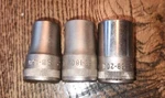 Vintage Snap-on SB160, SB180, SB200 1/2" Drive Sae 12 Point Shallow Socket Lot. Fixed Price $19.99.