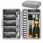 Hi-spec 78PC Screwdriver Bit & 1/4IN Socket Set W/ Handle Flex Extension Case. Fixed Price $25.99.