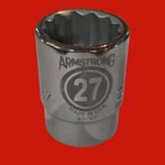Armstrong Usa 40-127, 27MM, 3/4"DR, 13 Pt Socket. Fixed Price $20.00.