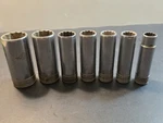 Vintage Sk S-k Tools 1/2" Drive Deep Sockets 9/16 1-1/8 12 Point Chrome. Fixed Price $39.99.