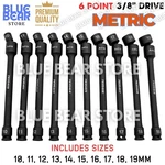 Heavy Duty 3/8" Drive Swivel Extension Socket Set Metric Impact 6 Point Pinless. Fixed Price $187.79.