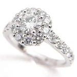 Graff Icon Engagement Ring 0.60CT Diamond VVS1 Ex 18K Wg US4.25 W/gia. Fixed Price $6862.00.
