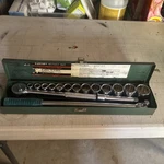 1/2 "drive Socket Set - Ratchet Extended And Circuit Breaker Metal Box Taiwa. Fixed Price $29.00.