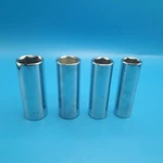 Stanley 1/2" Drive Deep Cr-v Sockets, 11/16, 3/4, 7/8, 15/16", Point. Fixed Price $19.95.