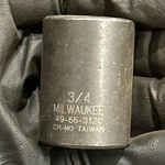 Milwaukee Cr-mo 1/2 Drive 3/4 Impact Socket Pt 49-66-3120. Fixed Price $11.99.
