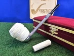 Falcon Straight Frame With Meerschaum Bowl And Tamper Set, Unsmoked, Hard Case. Fixed Price $175.00.