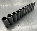 Snap On 313TSYA 1/2 3/8 -1 1/8 Sae Flank Drive Deep Socket Set. Fixed Price $289.00.