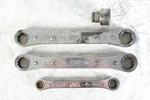 3 Snap-on Vintage Ratchet Box Wrenches R2022 R2024SH R1214A & AF240 Socket. Fixed Price $24.93.