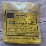 Vintage Craftsman Tools Set Of 5 Magnetic Socket Inserts # 9-4404 Made Usa. Fixed Price $7.00.