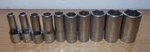 Snap On 1/4" Dr 6PT Semi Deep Sockets Sae Series (TMS6-TMS18) 10PC Set. Fixed Price $115.00.