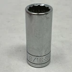 Sk Hand Tools 42418 3/8" Drive 9/16" 12PT Deep Fractional Chrome Socket S-k Nos. Fixed Price $12.99.