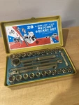Vtg Royal Socket Tool SET/28 Pc Metric & 1/4 In Drive/. Fixed Price $19.95.