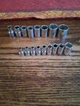 Stanley Chrome Metric 17 Piece 3/8 1/4 Drive Socket Set Random Sizes. Fixed Price $22.00.