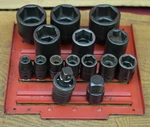 Snap-on 13-PIECE 1/2" Drive Sae 6-POINT Shallow Impact Socket Set Rail + IP80. Fixed Price $174.95.