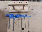 Eklind Metric T-handle Hex Key Wrench Set ,usa, With Wooden Rack, Used. Fixed Price $29.99.